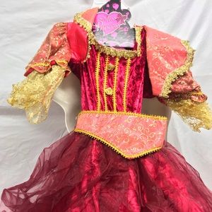 Red charming Dress up costume w/cardigan & hoop